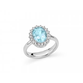 Miluna - Anello Gemma Del Cielo - Argento 925