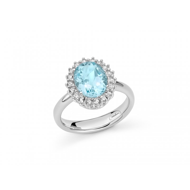 Miluna - Anello Gemma Del Cielo - Argento 925