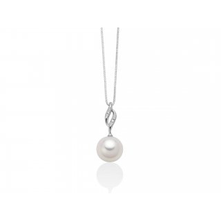 Miluna - Collana Di Perle Oriente - Oro Bianco - Diamanti