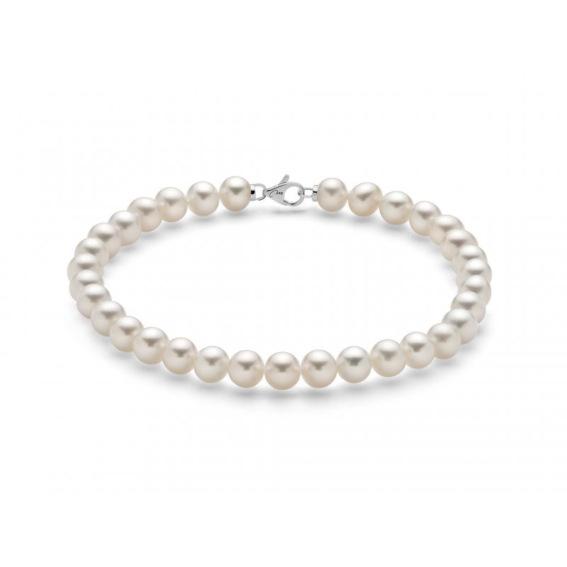 Miluna - Bracciale Di Perle Oriente - Oro Bianco