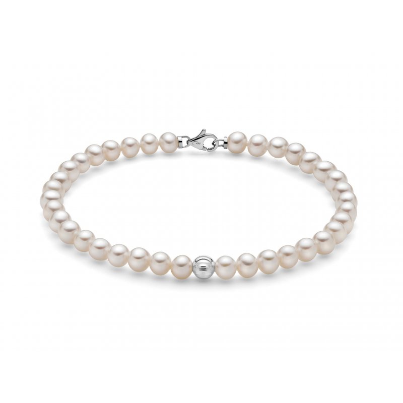 Miluna - Bracciale Perle Oriente - Oro Bianco