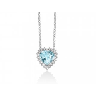Miluna - Collana Gemma Cuore - Argento 925
