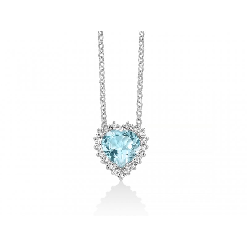 Miluna - Collana Gemma Cuore - Argento 925