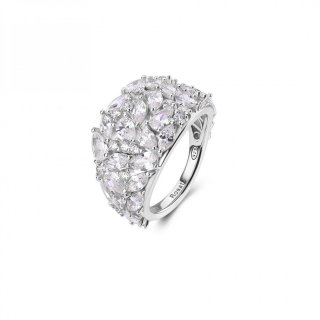 Rosato - Anello A Fascia - Argento 925‰ - Cubic Zirconia