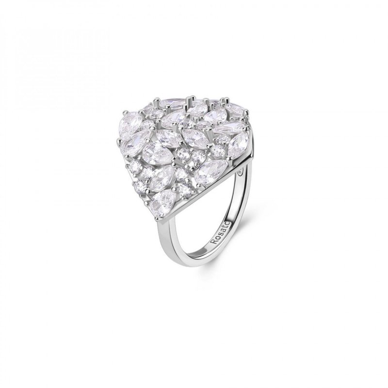 Rosato - Anello Gemma - Argento 925‰ - Zirconia