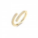 Rosato - Anello In Argento - Placcatura Oro Giallo