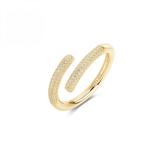 Rosato - Anello In Argento - Placcatura Oro Giallo