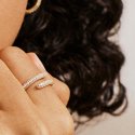 Rosato - Anello In Argento - Placcatura Oro Giallo