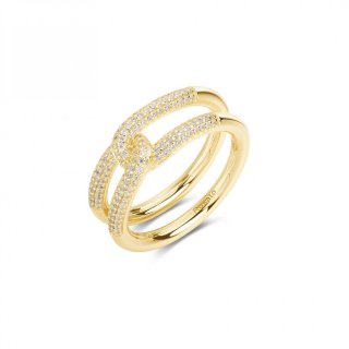 Rosato - Anello Fascia - Placcatura Oro Giallo