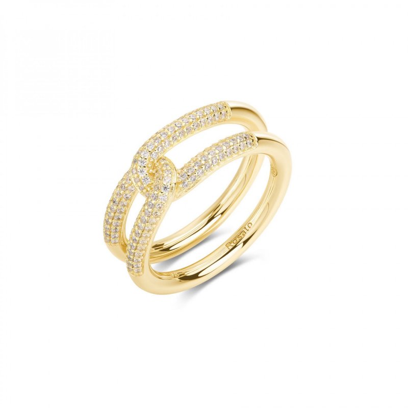 Rosato - Anello Fascia - Placcatura Oro Giallo