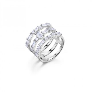 Rosato - Anello Tre Fasce - Argento 925‰ - Zirconi