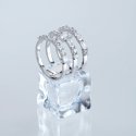 Rosato - Anello Tre Fasce - Argento 925‰ - Zirconi