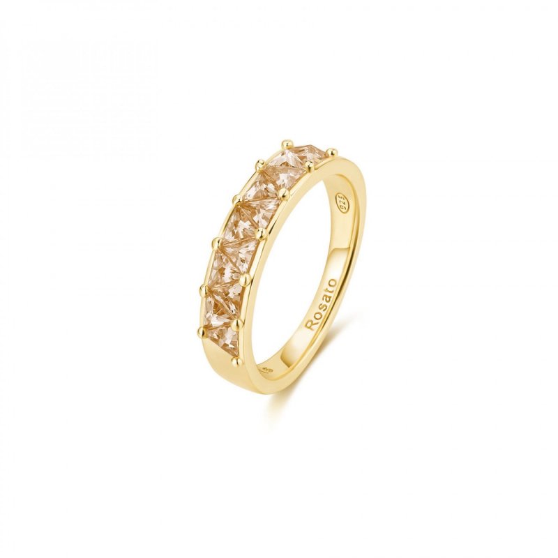Rosato - Anello Fedina - Placcatura Oro Giallo