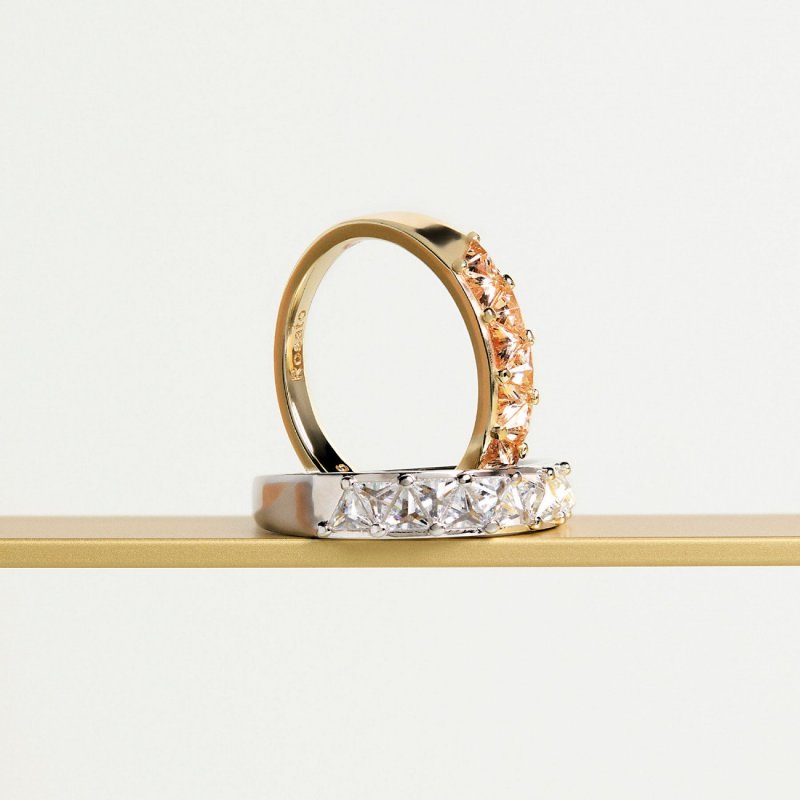 Rosato - Anello Fedina - Argento 925‰ - Zirconia