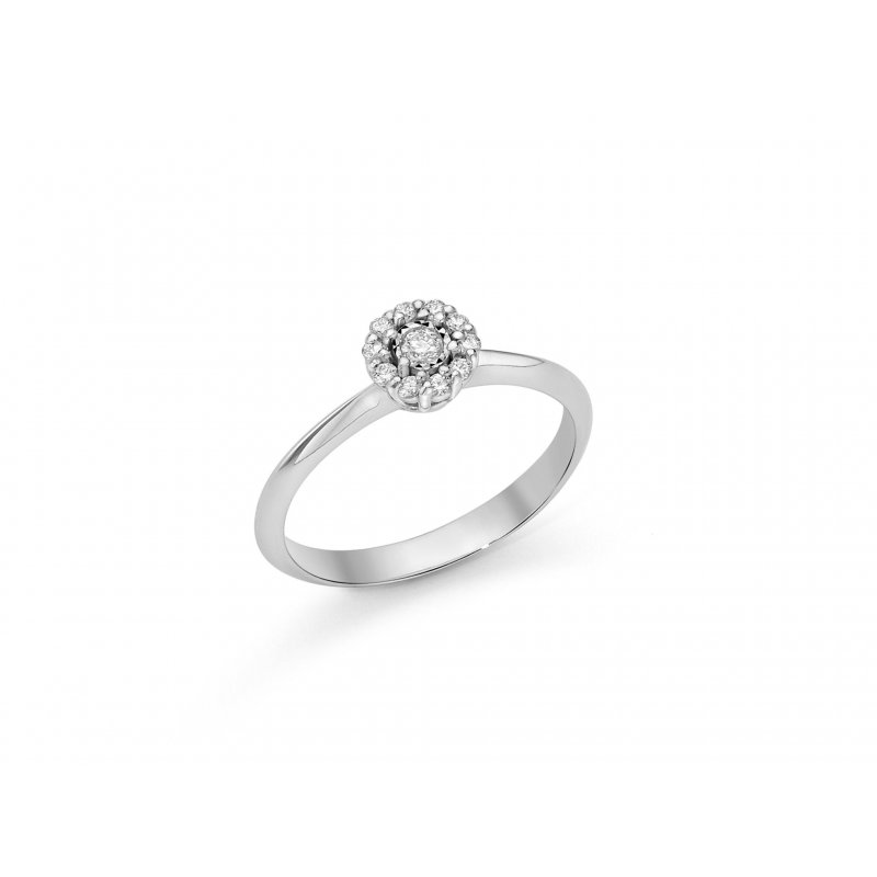 Miluna - Anello Fantasia - Diamanti - Oro Bianco