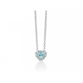 Miluna - Collana Gemma Cuore - Argento 925