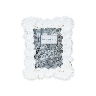 Henriette - Cornice Palme - Resina - Bianco