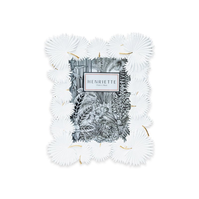 Henriette - Cornice Palme - Resina - Bianco