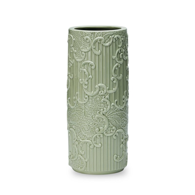Henriette - Vaso Ceramica - Celadon - Dentelle