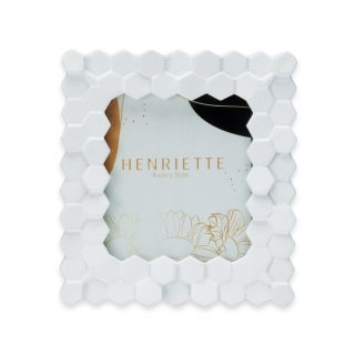 Henriette - Cornice Esagoni - Resina - Bianco