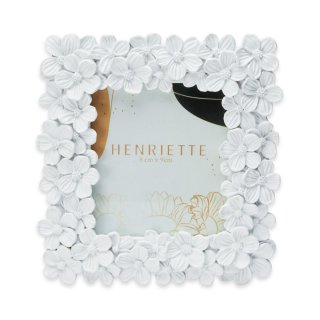 Henriette - Cornice Fiorellino - Resina - Bianco