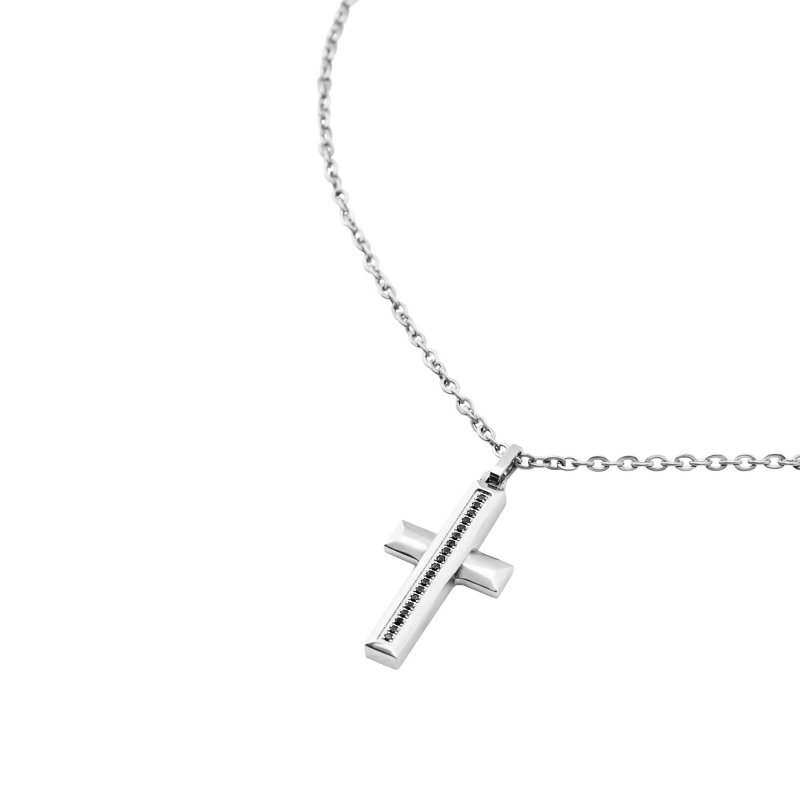 Breil Tribe - Collana Tag And Cross - Acciaio