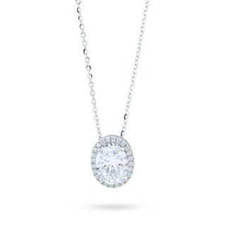 Bottega Boccadamo - Collana Zircone Ovale - Argento