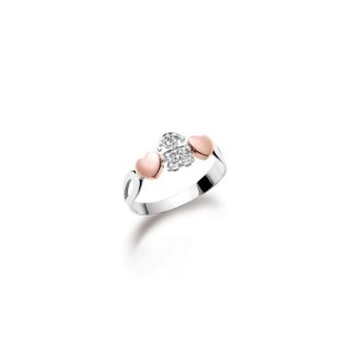 Le Bebe' - Anello Girocuore - Oro Bianco - Diamanti