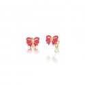 Le Bebe' - Orecchini Toys - Fiocco - Oro Giallo