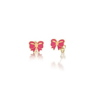 Le Bebe' - Orecchini Toys - Fiocco - Oro Giallo