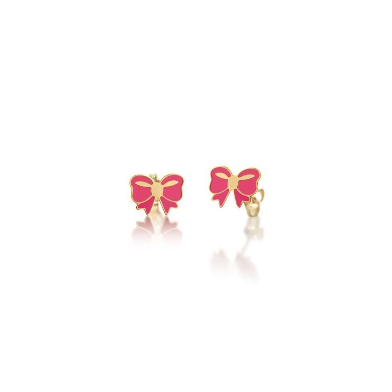 Le Bebe' - Orecchini Toys - Fiocco - Oro Giallo