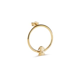 Le Bebe' - Mono Orecchino Les Petits - Oro Giallo - Diamante