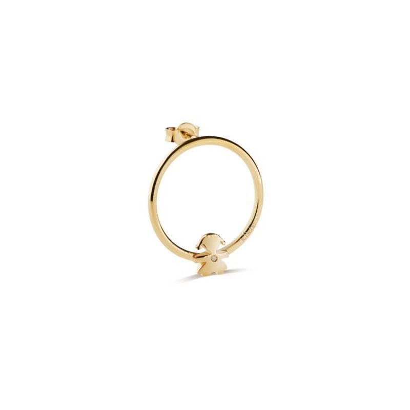 Le Bebe' - Mono Orecchino Les Petits - Oro Giallo - Diamante