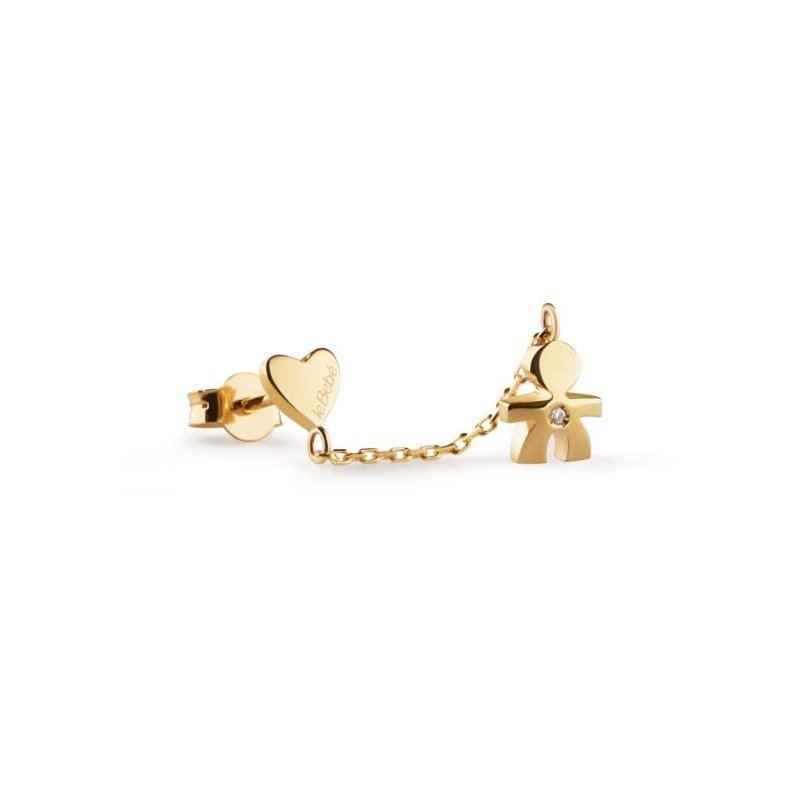 Le Bebe' - Mono Orecchino - Oro Giallo - Diamante