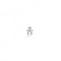 Le Bebe' - Orecchino Sagoma Bimbo - Oro Bianco - Diamanti
