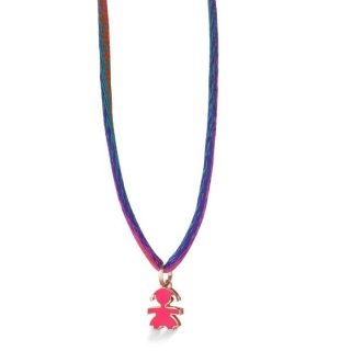 Le Bebe' - Ciondolo I Classici - Oro Rosa - Smalto Fuxia