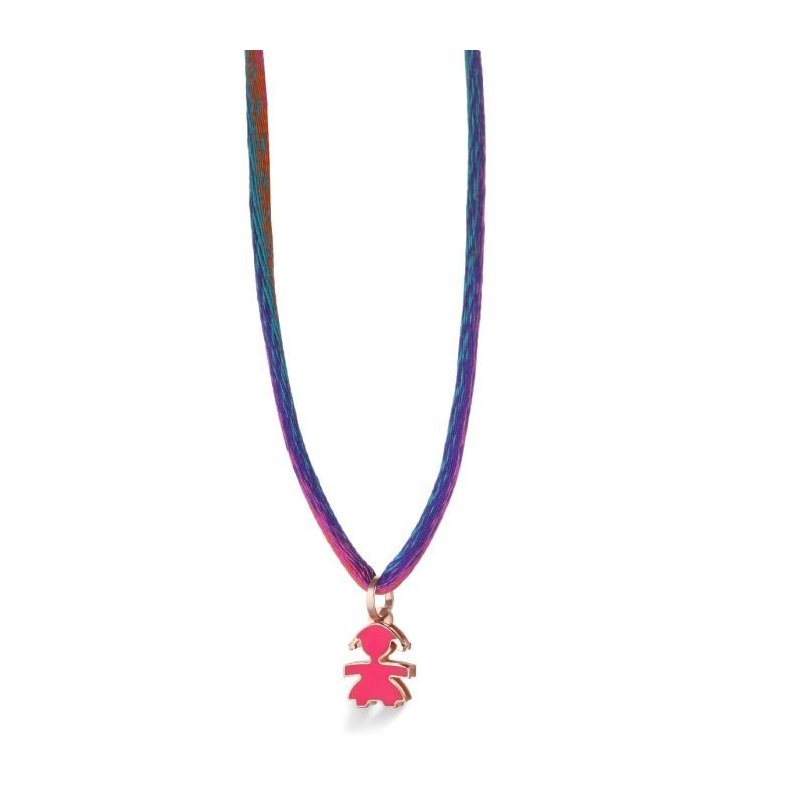 Le Bebe' - Ciondolo I Classici - Oro Rosa - Smalto Fuxia