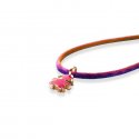 Le Bebe' - Ciondolo I Classici - Oro Rosa - Smalto Fuxia
