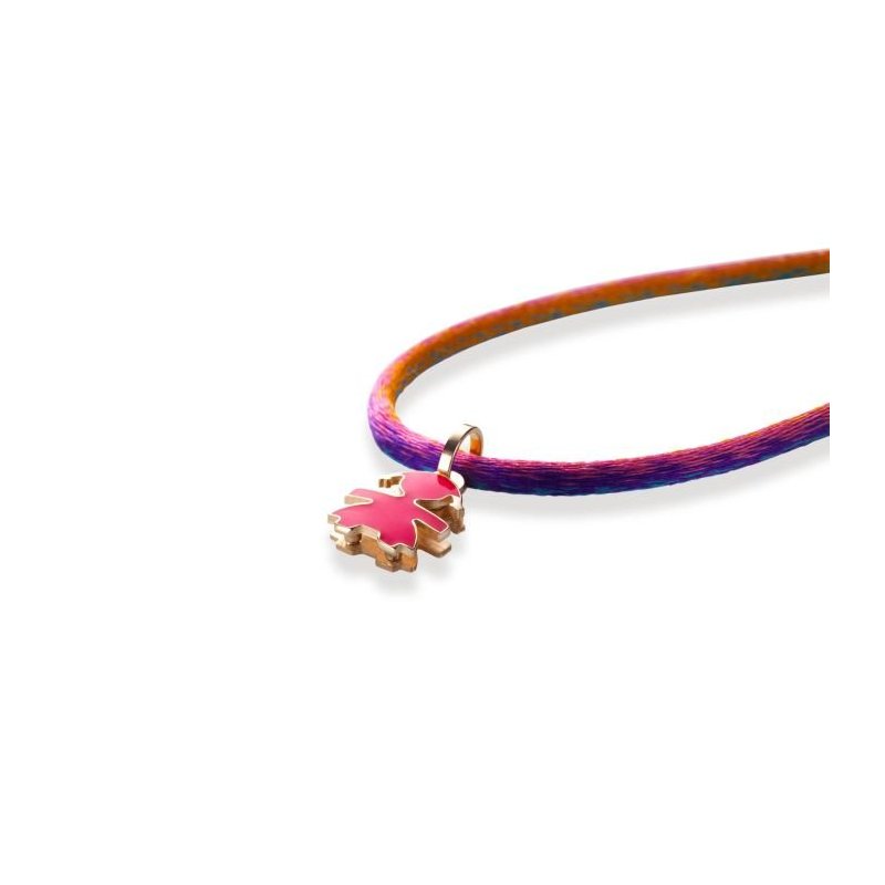 Le Bebe' - Ciondolo I Classici - Oro Rosa - Smalto Fuxia