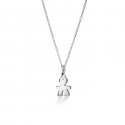 Le Bebe' - Ciondolo Sagome Bimbo - Oro Bianco - Diamanti