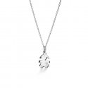 Le Bebe' - Ciondolo Sagoma Bimba - Oro Bianco - Diamanti