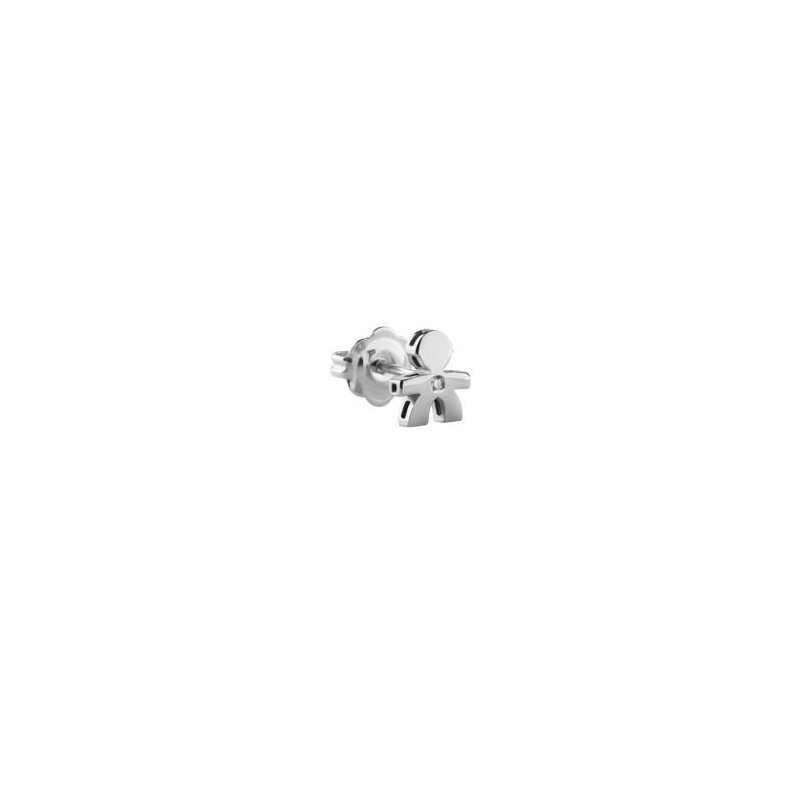 Le Bebe' - Mono Orecchino - Oro Bianco - Diamante