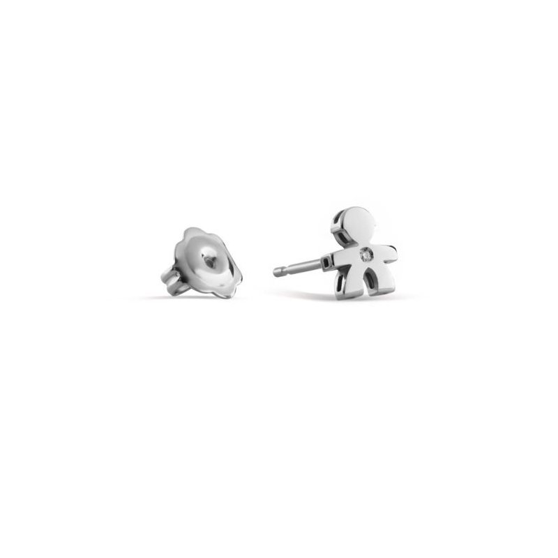 Le Bebe' - Mono Orecchino - Oro Bianco - Diamante