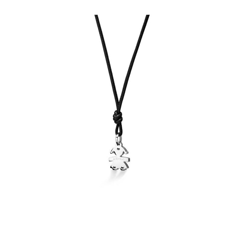 Le Bebe' - Ciondolo Sagoma Bimba - Oro Bianco