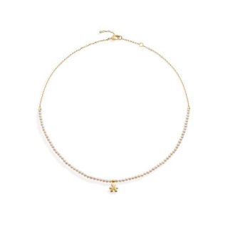 Le Bebé - Collana Sagoma Bimbo - Oro Giallo - Perle
