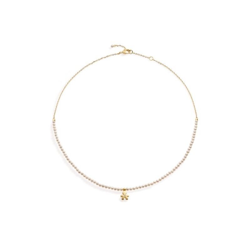 Le Bebé - Collana Sagoma Bimbo - Oro Giallo - Perle
