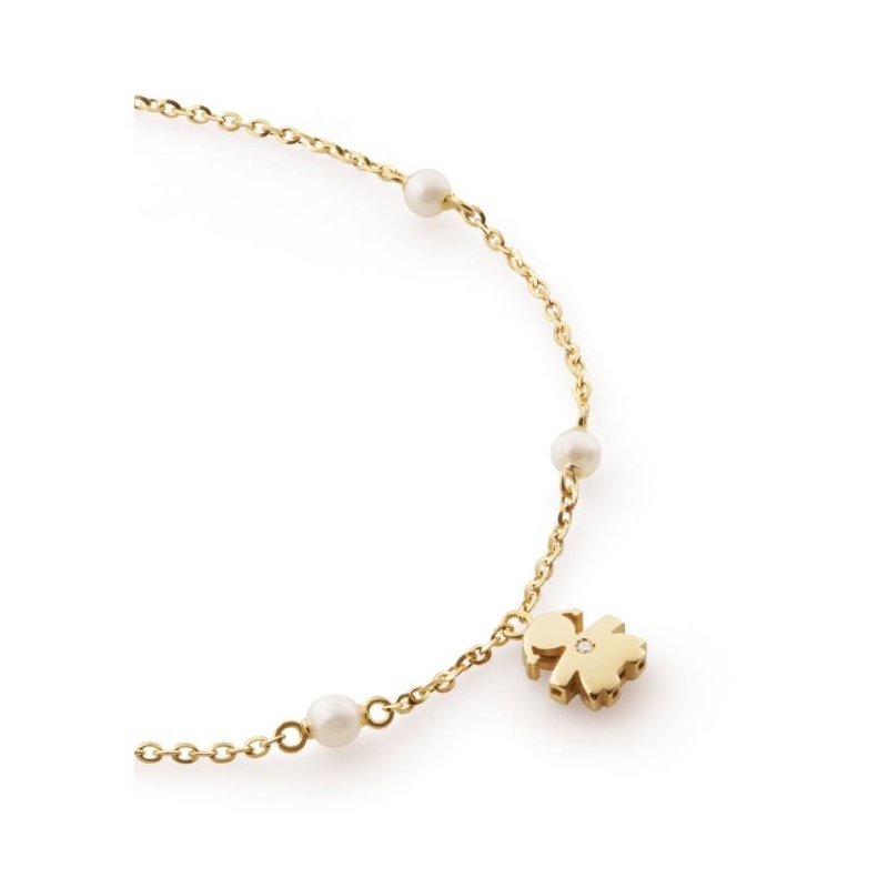 Le Bebe' - Bracciale Sagoma Bimba - Oro Giallo - Diamante