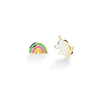 Le Bebe' - Orecchini Toys - Unicorno - Arcobaleno