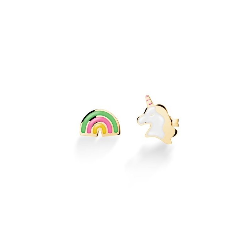 Le Bebe' - Orecchini Toys - Unicorno - Arcobaleno