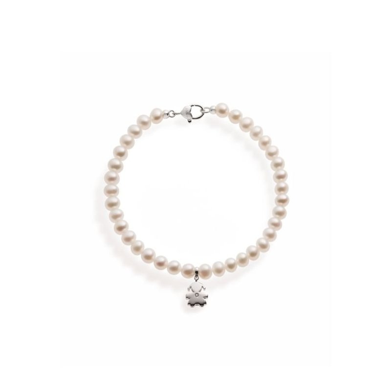 Le Bebe' - Bracciale Le Perle - Oro Bianco - Diamante
